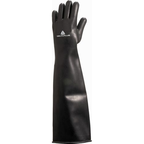 HANDSCHUH DELTA PLUS LATEX SCHWARZ LÄNGE 60 CM GRÖSSE 10 -LA60010 T10  T10