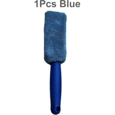 1 pcs blue -Brosse de lavage de roues en microfibre de voiture,brosse de nettoyage de jantes de pneus,lavage de voiture,polissage (1/4)