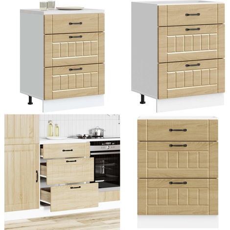 Mueble bajo de cocina Lucca roble sonoma - Almacenamiento bajo cocina - Mueble bajo cocina