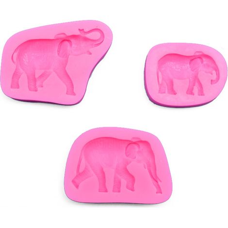 Lot de 3 moule animal chocolat pour DIY artisanat art bougie fabrication type en silicone flexible sûr - lavable au lave-vaisselle (1/5)