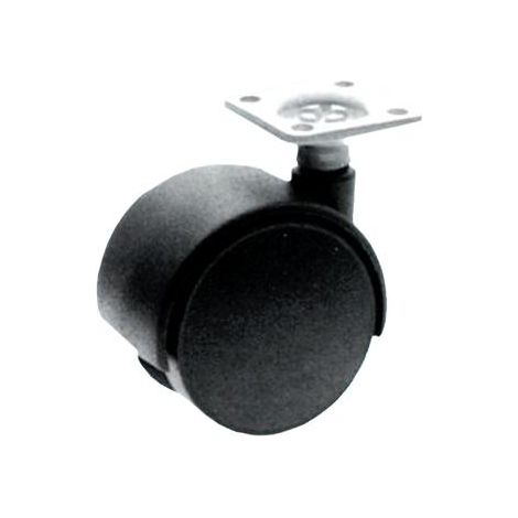 RUOTA IN NYLON CON PIASTRA mm. 40
