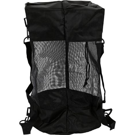 Sac poubelle de bateau portable suspendu filet marin support à déchets rangement avec sangle réglable pour kayak, pêche extérieur noir (1/5)