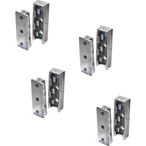 SOTECH Möbelverbinder verdeckt Bettverbinder SOLID Korpusverbinder aus Metall Einhänge-Verbinder Beschlag für Betten, Möbel & Metallbau Tragkraft bis 250 kg 4 Set - Holzverbinder unsichtbar