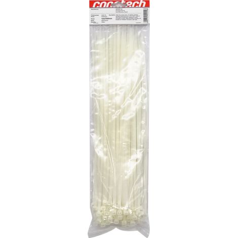 FASCETTA DI SERRAGGIO 4,8x350 BIANCA 100pz NS