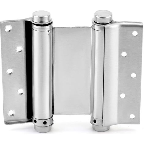Charnières à ressort à double action en acier inoxydable - Fermeture automatique - Type lourd pour porte battante commerciale - Charnières de porte de café à double action (1/4)