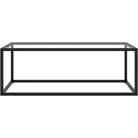 Maison Exclusive - Tavolino da Salotto Nero con Vetro Temperato 100x50x35 cm (1/5)