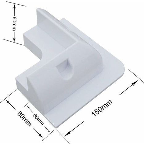 Support Panneau Solaire 4 angles, sans perçage, pour installations de camping-car et caravanes à camping-cars à la mer RV Résistant aux UV- Blanc (1/4)