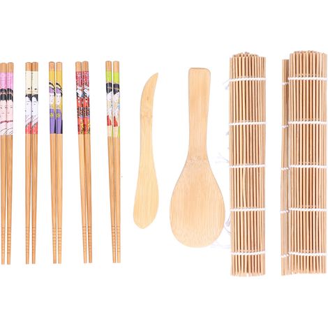 Sushi Making Kit Bamboo Rolling Mat Chopsticks Sushi Maker Set Gift for Beginners (1/5)