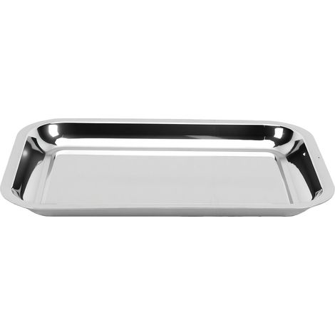Plaque de cuisson en acier inoxydable poli miroir, antiadhésive, rectangulaire, compatible lave-vaisselle, multi-usages (1/5)