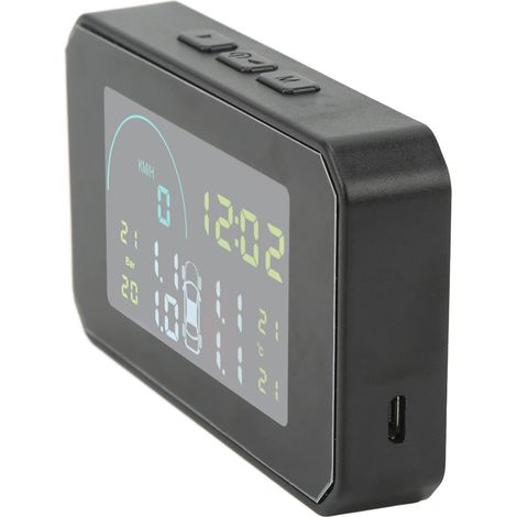 Système de surveillance de pression des pneus solaire avec 4 capteurs externes TPMS pour camping-car camion remorque (1/5)