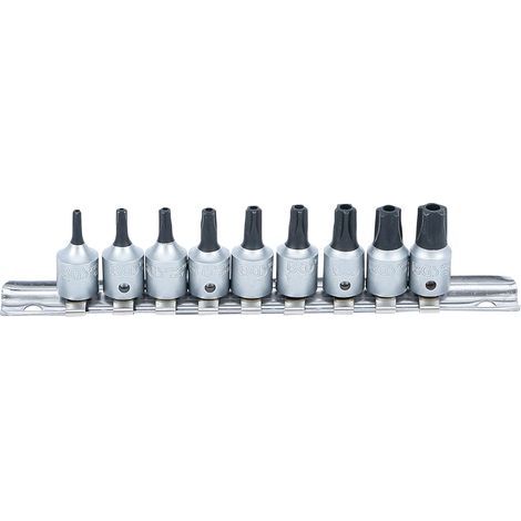 9-Bit-Steckschlüssel, T-Profil, Chrom-Vanadium-Stahl, 6,3 mm, für Torx Plus, Bastelbedarf (1/4)