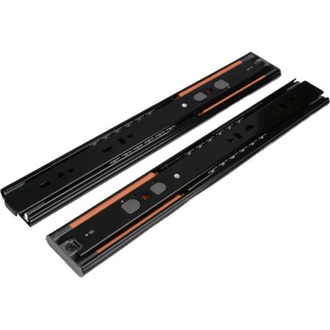 1 paire de glissières de tiroir en acier inoxydable - Rails d'amortissement à fermeture douce - Matériel d'amortissement hydraulique (1/4)