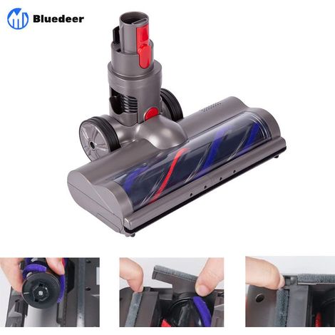 Bürste kompatibel mit Dyson Staubsaugern V7, V8, V10, V11, V15, Direktantrieb-Reinigungskopf mit 4 Frontleuchten für Hartböden und Teppiche - (1/4)