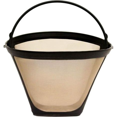 1 filtre à café en acier inoxydable, Filtre à café 118 mm, Filtre à café goutte à goutte entonnoir (1/5)