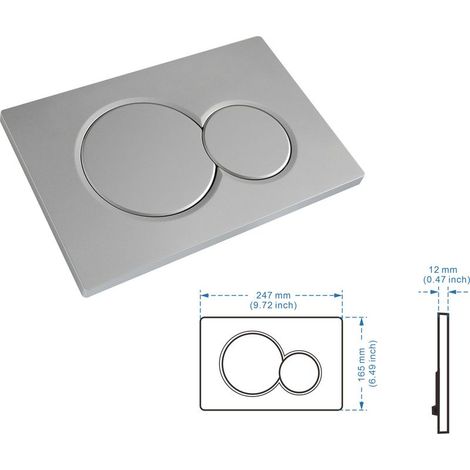 Compatible avec les panneaux de réservoir encastré Sigma 01(pour panneaux de chasse d'eau suspendus). (1/5)