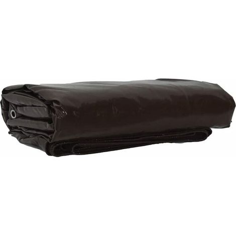 Bâche imperméable marron 650 g/m², 2 m x 3 m, toile enduite de PVC