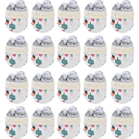 Couvre-Pieds De Chaise en Flanelle, 20 Pièces, élastique à Double épaisseur, Réduisant Le Bruit, Protège-Pieds De 8cm/3,1 Pouces pour la Maison (1/5)