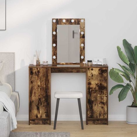 vidaXL Dressing Table Brown 102 x 33 x 135 cm Engineered Wood