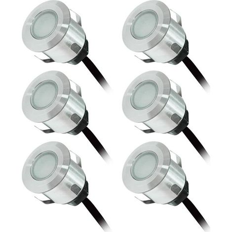 Kit de 6 spots encastrables extérieur 3000K blanc chaud – Indice de protection IP65 – Alimentation 12V – Pour terrasses et jardins – Miidex Lighting (1/7)