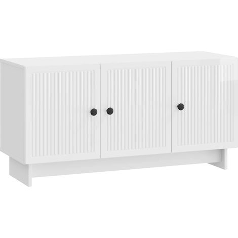 TV Cabinet High Gloss White 99 x 34.5 x 50 cm Engineered Wood vidaXL
