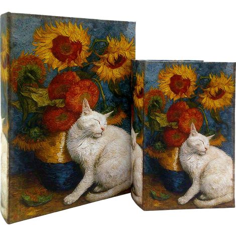 Signes Grimalt Caja Novedad  Caja Libro Gato 2U Novedad Blanco 18x27x7cm 39781