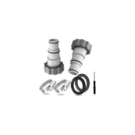 Adaptateur de Tuyau de Piscine A, Adaptateur Tuyau Piscine,raccordement Piscine avec Filetage Interne, adaptateurs de Tuyau de 32/38 mm compatibles avec la Piscine Intex (2PCS) (1/5)