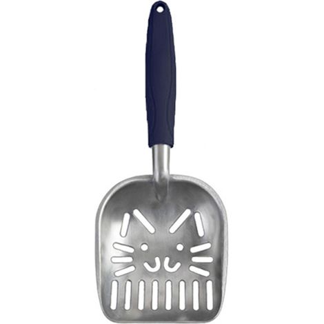 Pelle à litière pour chat, grande taille, manche noir, aluminium durable. (1/5)