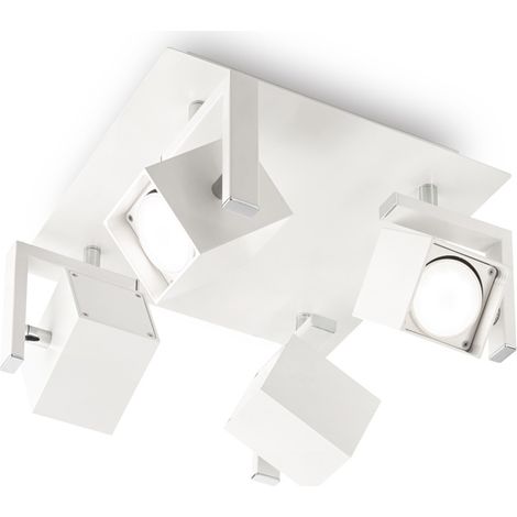 Plafoniera Moderna Mouse Metallo Bianco 4 Luci Gu10 (1/3)
