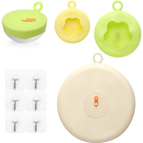 Silicone Lid for Food and Use, Silicone Lid Airtight Bowl 3 Sizes with 6 Hooks, Universal Microwave Oven Fridge Lid