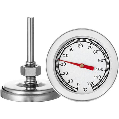 Bratenthermometer BBQ für Grill, Räucherofen, Pizza - Temperaturanzeige 120 ℃ für Kochen, Fleisch, Smoker Oven - Edelstahl Küche Lebensmittel Thermometer (1/5)