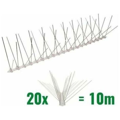 10 Meter 4-reihige Taubenspikes aus Polycarbonat – Hochwertige Lösung zur Vogelabwehr, INHHUB