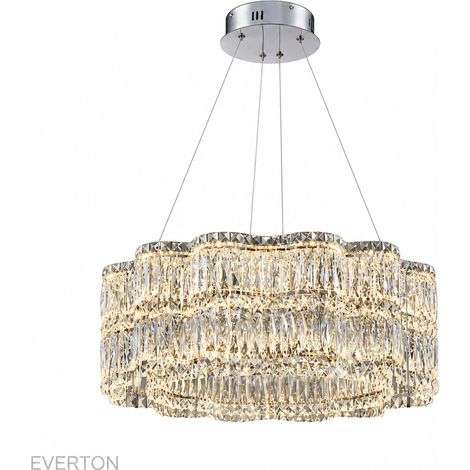 Lustre Artistique en Cristal 45 cm, Suspension Florale Forme Fleur de Prunier, Luminaire de Luxe en Cristal et Métal, Design Élégant pour Salon, Chambre, Salle à Manger, Surface 10-15 m²