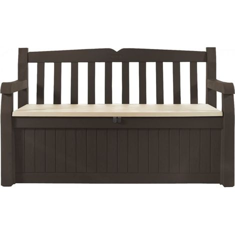 Panchina Contenitore da Giardino Eden in Resina Effetto Legno Marrone 265 (1/4)