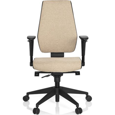 [GEBRAUCHT] B-Ware Hjh Office Bürostuhl Stuhl Pro Tec 500 Stoff Dunkelgrau Beige Höhenverstellbar