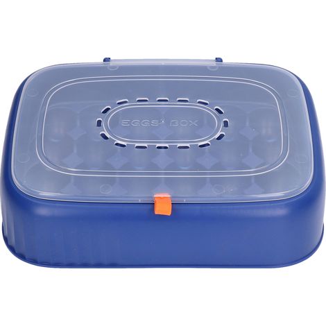 Eieraufbewahrungsbox aus ABS – Fassungsvermögen: 24 Eier – Kühlschrank-Organizer mit Belüftung – Dunkelblau (1/5)