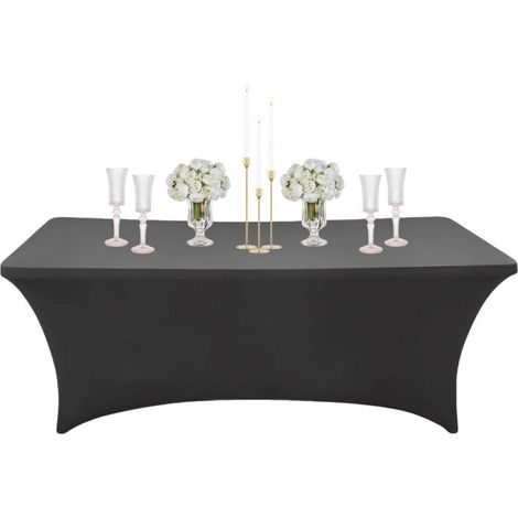 Abwaschbare Tischdecke Grau 122x60cm Rechteckig, Wasserabweisend, Kratzfest