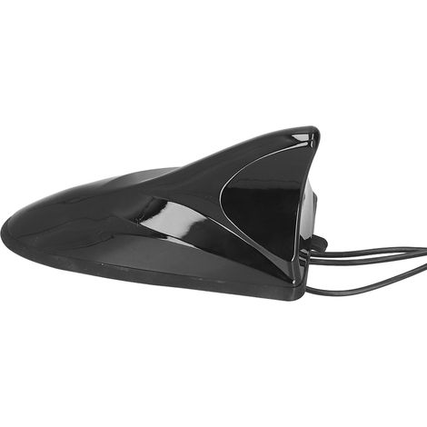 Antenne requin 3-en-1 GPS FM WIFI pour voiture, toit universel RV camion SUV, signal radio renforcé, aileron noir avec câble, réception améliorée (1/5)
