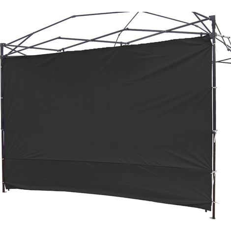 Auvent, paroi latérale imperméable, pour auvent escamotable de 2,4 x 2,4 m, avec Pieds Droits, auvent instantané d'extérieur, 1 paroi latérale Noire Uniquement (1/5)