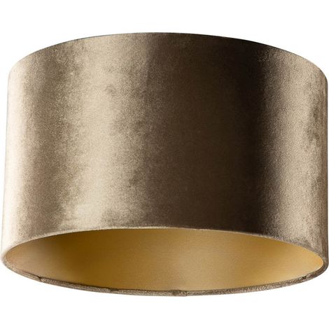Velvet Lampshade Bronze with Gold Interior 35/35/20