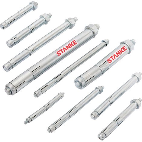 Seilwerk STANKE Cheville ? douille M10 x 180mm en acier galvanisé, cheville d’ancrage ? expansion double, 1 pc (1/5)