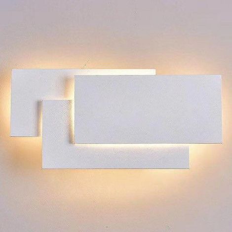 blanc 26cm 12w Led Lumire Chaude Up Down Lampe Intrieur 3 En 1 Luminaire Pour Chambre Salon Porche Salle De Bains Escalier