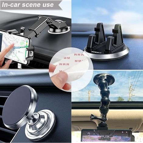 pastilles adhésives circulaires double face de 75 mm adhésif de rechange pour support de montage de voiture pare-brise caméra GPS verrouillage à ventouse crochet de tableau de bord (1/3)
