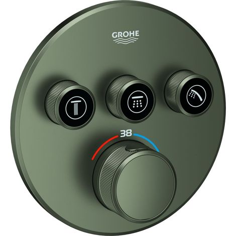 Thermostat Grohtherm SmartControl 29121 FMS rund 3 ASV satin graphite (1/3)