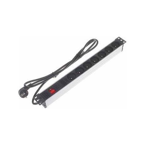 Presa multipla con interruttore - 7 prese montaggio RACK 19"