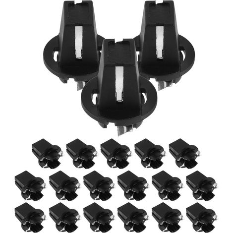 20 Pièces de Douilles pour Ampoules de Tableau de Bord Automobile T5, en Plastique et Alliage Noir, Résistantes la Chaleur Conductivité Électrique Stable (1/5)