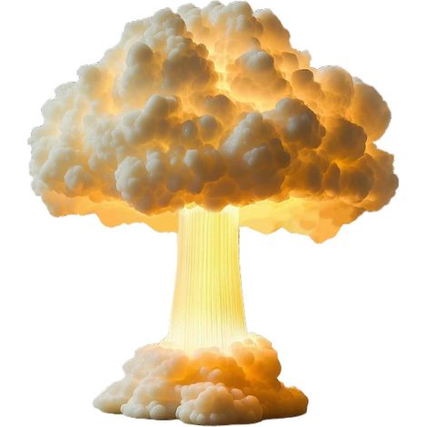 Tischlampe in Pilzwolken-Optik, 3D-Design, Atomexplosion-Stil, Nachtlicht, 12 cm, Schlafzimmer-Dekoration