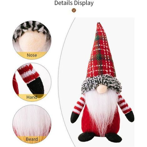 Décoration Festive - Figurine Nisse Scandinave - Pour Noël Maison Fête Mariage Anniversaire - 1 Pièce (1/5)