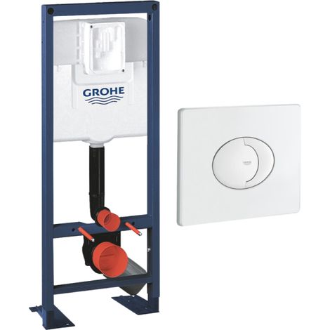 GROHE-Bati Soporte WC Placa Mandos Ancho Reducido Skate Air Horizontal-Alpine Blanco (1/4)