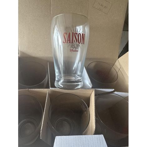 Lot de 6 verres à bière St Feuillien Saison - 25 cl - Neufs