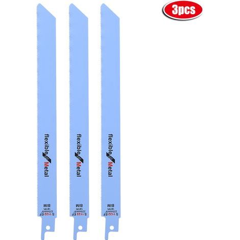 3 Lames de Scie Alternative Métal pour Bois, Kit Accessoire Outil Électroportatif 18TPI (1/5)